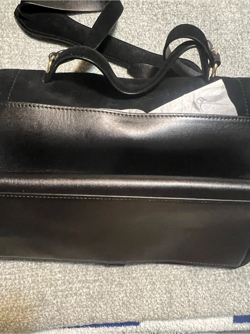 Rebecca Minkoff Black Suede Satchel Bag